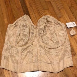 NWT 44H Longline Strapless Bra